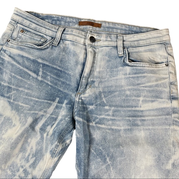 Joes JD size W 31 light wash skinny jeans with a tie dye/bleach dye type design - Picture 3 of 16